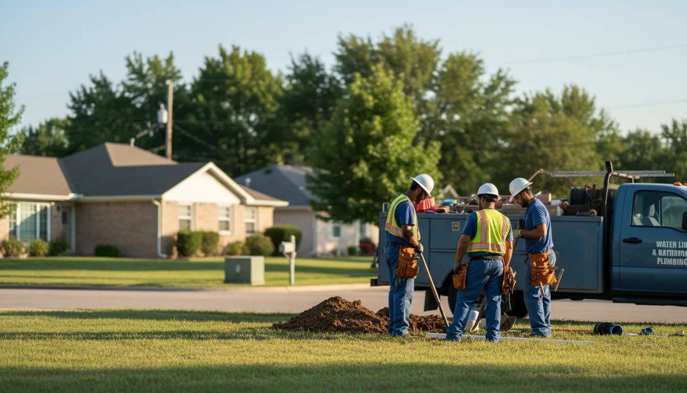 Residential water line and bathroom plumbing service in Mertztown, PA
